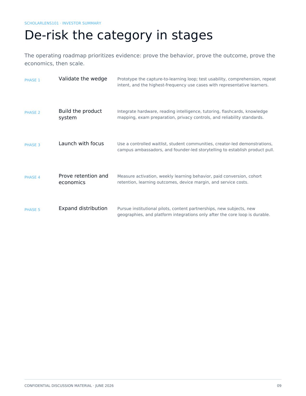 ScholarLens101 investor summary original document page 9