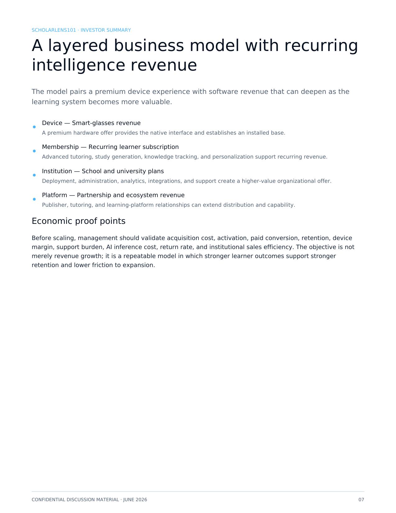 ScholarLens101 investor summary original document page 7